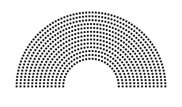 Hemicycle 663 koltuk - 13 sıra - 180 derece