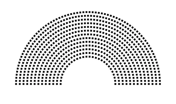 Hemicycle 668 koltuk - 13 sıra - 180 derece