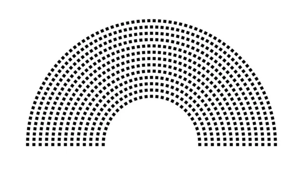 Hemicycle 675 koltuk - 13 sıra - 180 derece