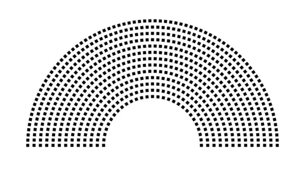 Hemicycle 677 koltuk - 13 sıra - 180 derece