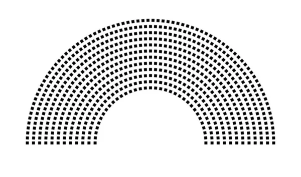 Hemicycle 683 koltuk - 12 sıra - 180 derece