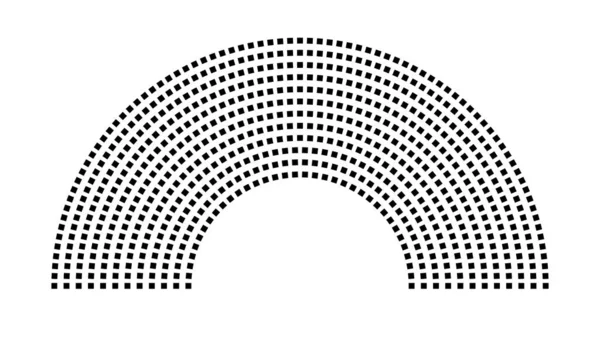 Hemicycle 687 koltuk - 12 sıra - 180 derece