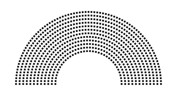Hemicycle 689 koltuk - 12 sıra - 180 derece