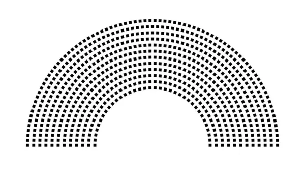 Hemicycle 693 koltuk - 12 sıra - 180 derece