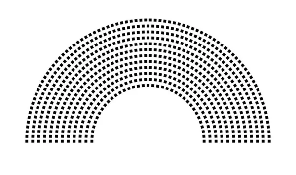 Hemicycle 694 koltuk - 12 sıra - 180 derece