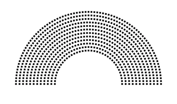 Hemicycle 695 koltuk - 12 sıra - 180 derece
