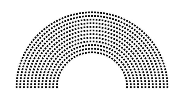 Hemicycle 697 koltuk - 12 sıra - 180 derece
