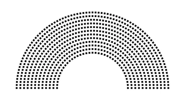 Hemicycle 698 koltuk - 12 sıra - 180 derece
