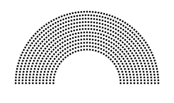 Hemicycle 701 koltuklar - 12 sıra - 180 derece