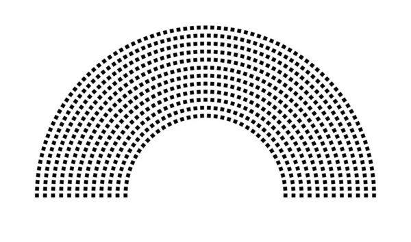 Hemicycle 704 koltuklar - 12 sıra - 180 derece