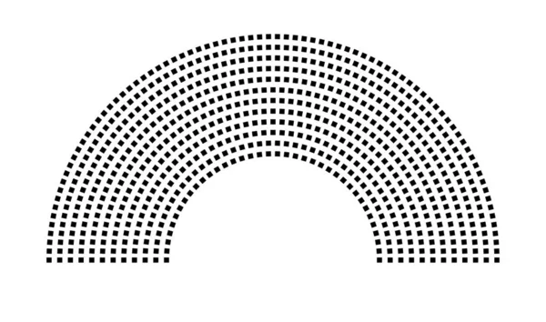 Hemicycle 705 koltuklar - 12 sıra - 180 derece