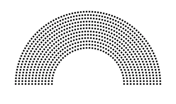 Hemicycle 725 koltuk - 12 sıra - 180 derece