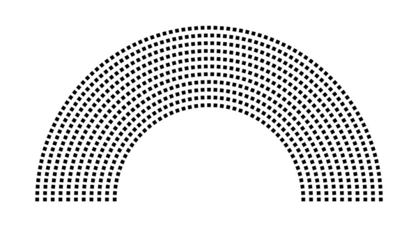 Hemicycle 729 koltuk - 11 sıra - 180 derece