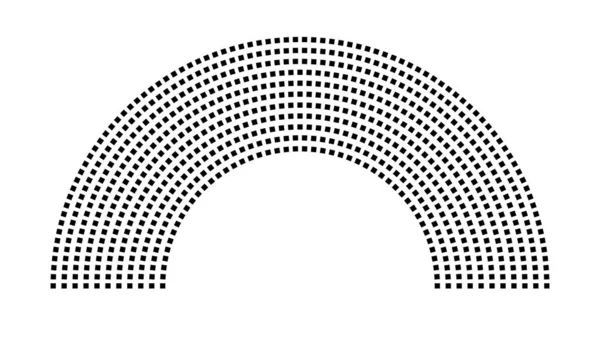 Hemicycle 736 koltuk - 11 sıra - 180 derece