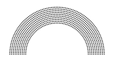 Hemicycle 800 koltuk - 10 sıra - 180 derece