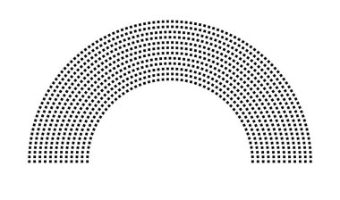 Hemicycle 914 koltuk - 12 sıra - 180 derece