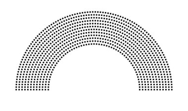Hemicycle 918 koltuk - 12 sıra - 180 derece