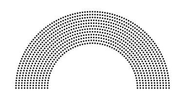 Hemicycle 920 koltuk - 12 sıra - 180 derece