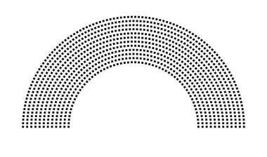 Hemicycle 936 koltuk - 12 sıra - 180 derece