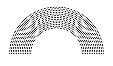 Hemicycle 986 koltuk - 13 sıra - 180 derece
