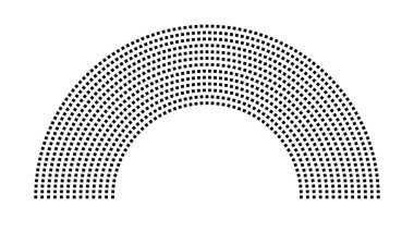Hemicycle 1005 koltuk - 13 sıra - 180 derece