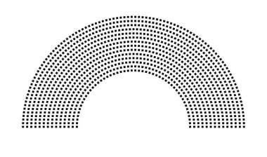 Hemicycle 1032 koltuk - 14 sıra - 180 derece