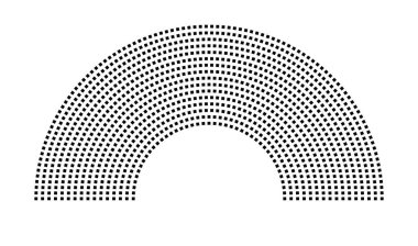 Hemicycle 1126 koltuk - 16 sıra - 180 derece