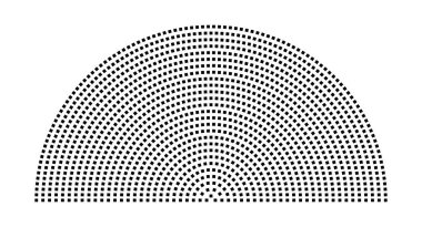 Hemicycle 1394 koltuk - 27 sıra - 180 derece