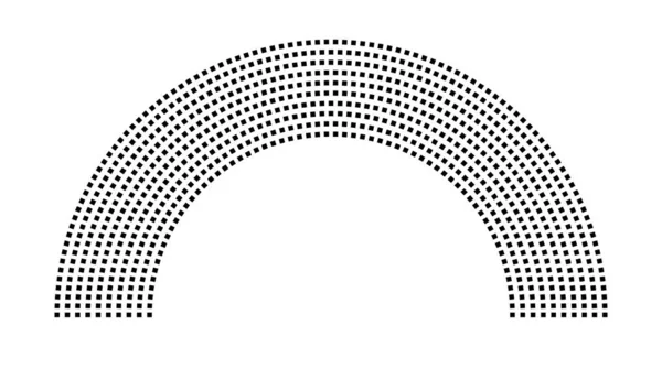 Hemicycle 802 koltuklar - 10 sıra - 180 derece