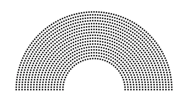 Hemicycle 1183 koltuk - 17 sıra - 180 derece