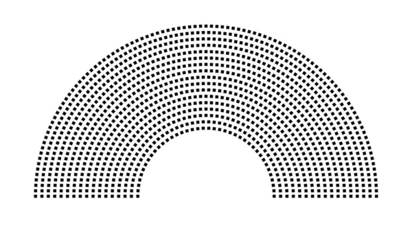 Hemicycle 1185 koltuk - 17 sıra - 180 derece
