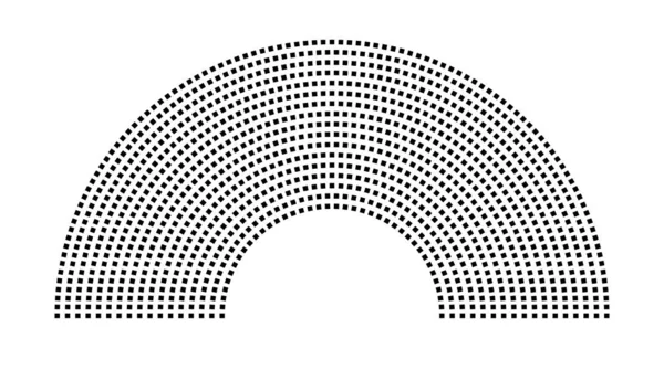 Hemicycle 1186 koltuk - 17 sıra - 180 derece