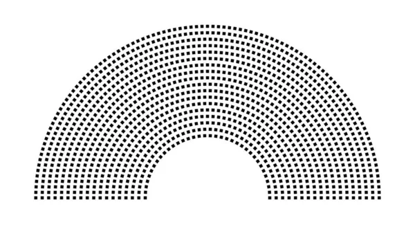 Hemicycle 1214 koltuk - 18 sıra - 180 derece