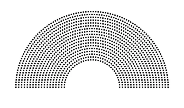 Hemicycle 1213 koltuk - 18 sıra - 180 derece