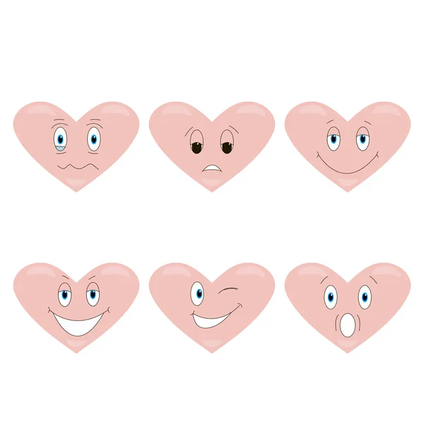 Vector hearts emotions