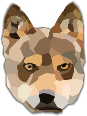 Vektör poligonal köpek 