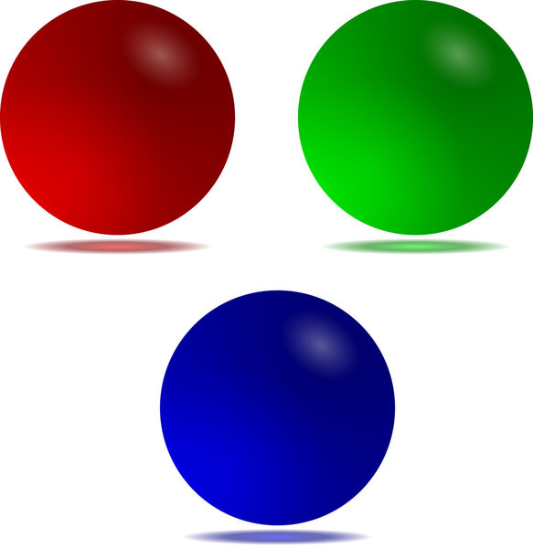 vector three colored matte sphere