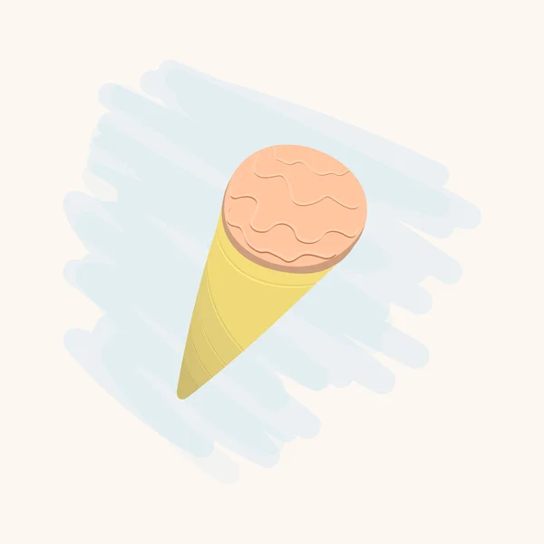 Вивіска морозива конус. Векторні ілюстрації — стоковий вектор
