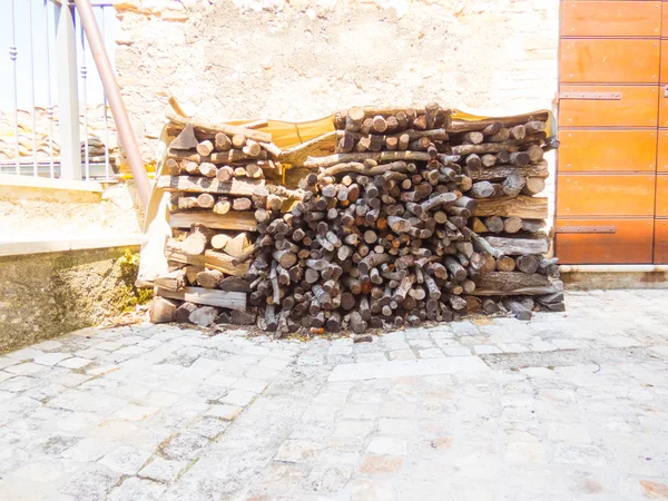 Pile de bois de chauffage — Photo