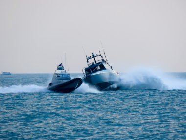 Sahil güvenlik hava gösterisi. Tirrenia, Pisa, İtalya, 11 Eylül 2016