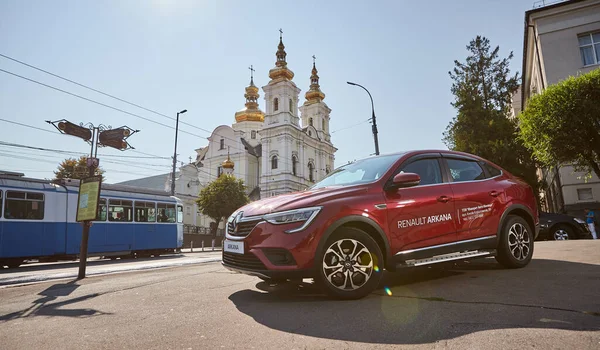 Vinnitsa Ukraine Septembre 2020 Renault Arkana Présentation Nouveau Modèle Voiture — Photo