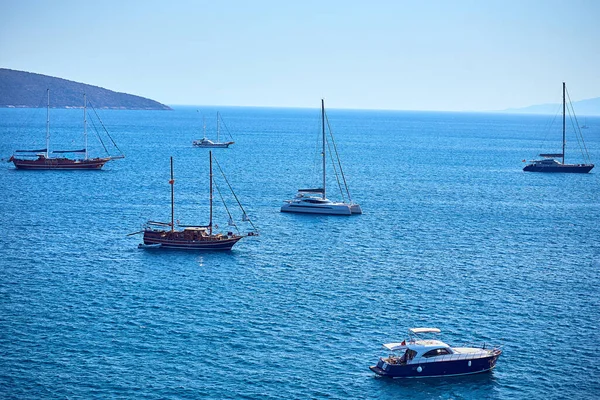 Yachts Sail Aegean Sea Bodrum Turkey — Stock Photo, Image