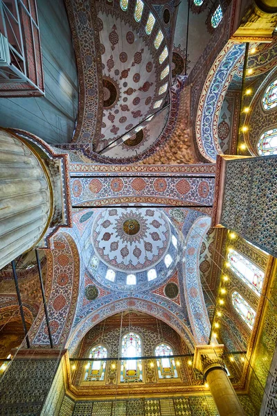 Istambul Turquia 2019 Dentro Mesquita Azul Istambul Turquia Interior Mesquita — Fotografia de Stock