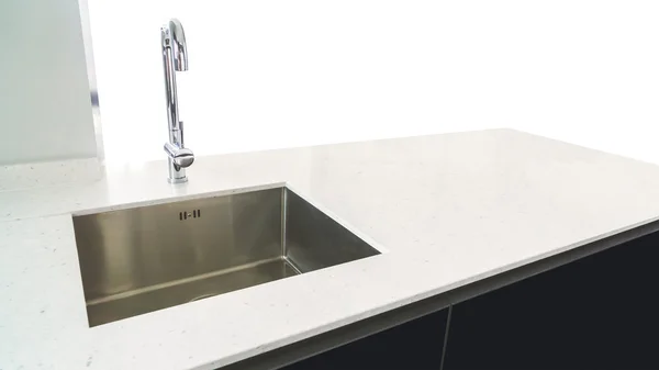 Modern sink in kitchen — Stock Photo, Image