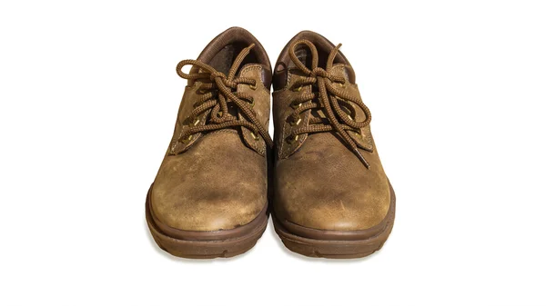 Bruin man lederen fashion schoenen — Stockfoto