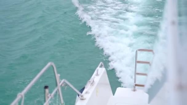 Imagens Cênicas Belo Mar Azul Vista Barco — Vídeo de Stock