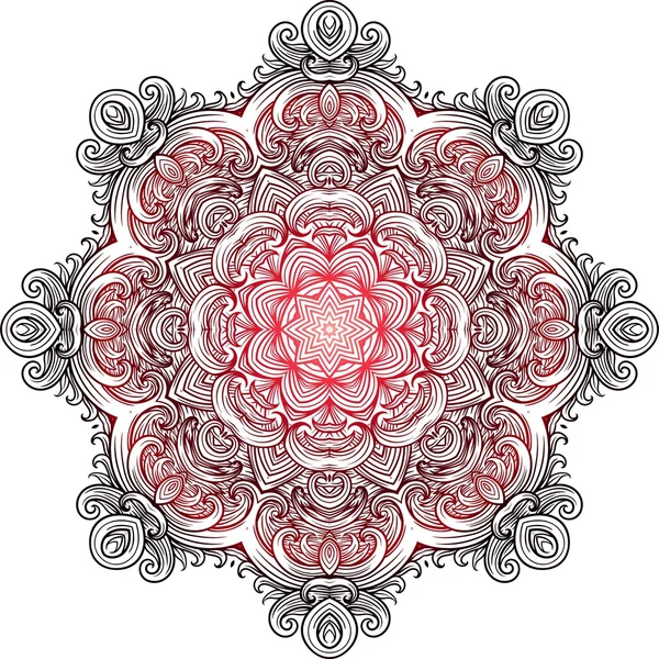 Mandala Fondo Henna Colores Naturales Diseño Étnico Boho Chic Símbolo — Vector de stock