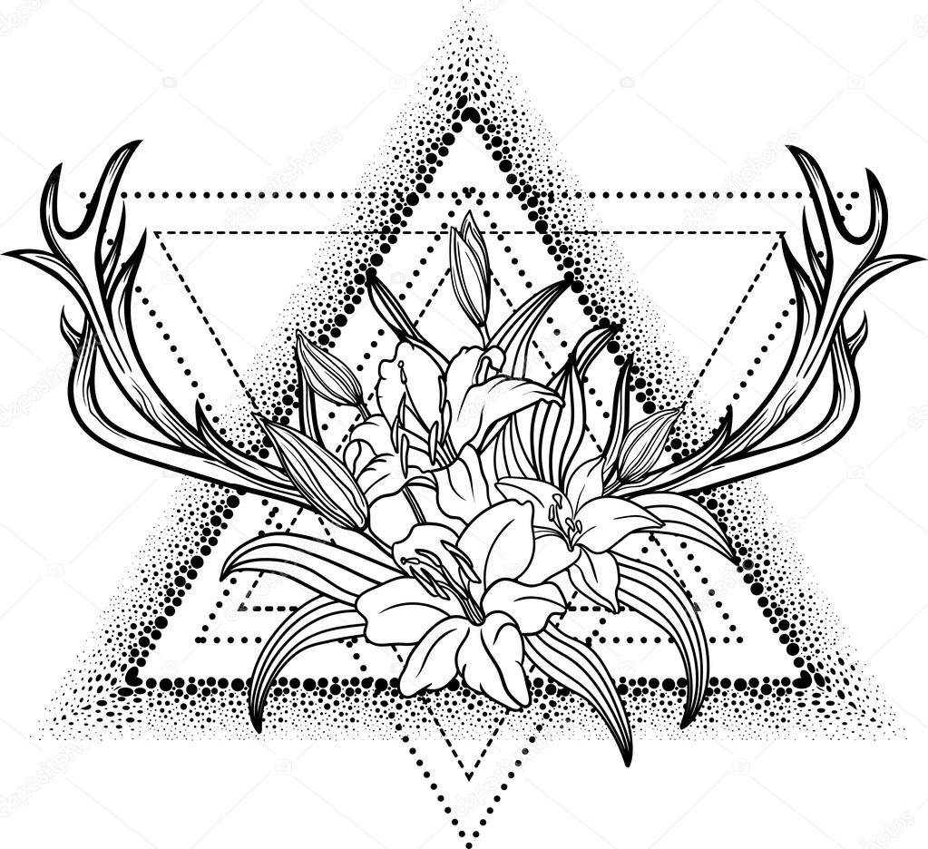 Fleur De Lys à Lintérieur Dun Triangle Image Vectorielle