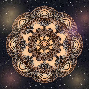 Mandala kına mehendi ihtiyat gözü ile