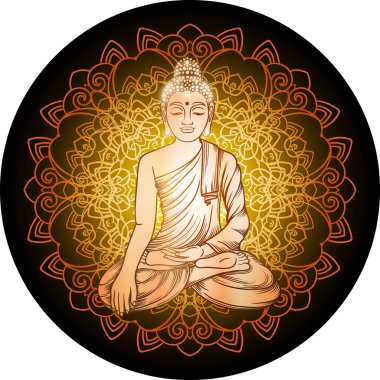 Buda vektör çizim.